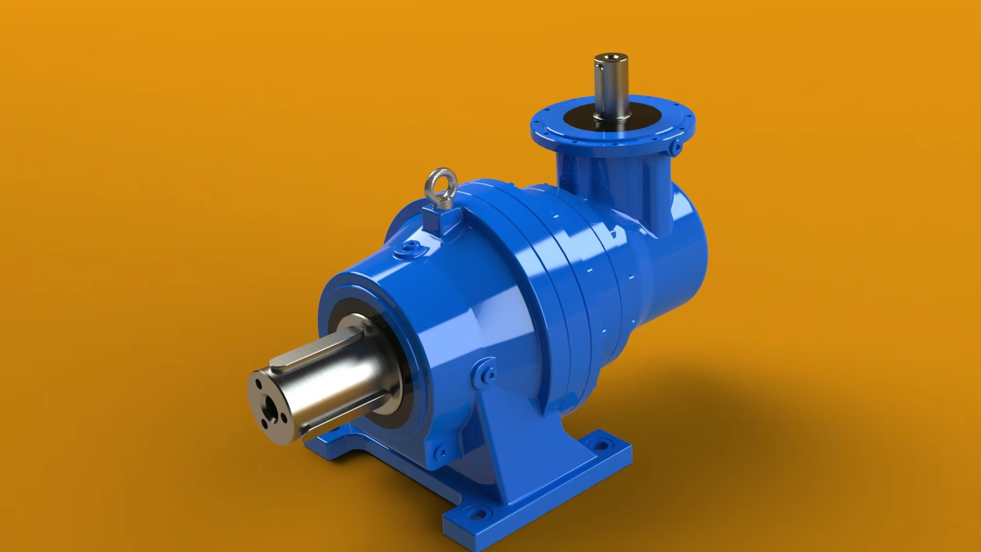Heavy-duty planetary gearbox with brake Heavy-duty planetary gearbox with brake