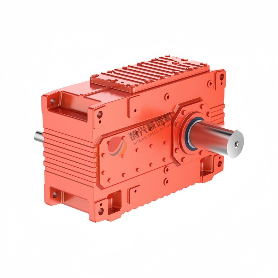 Cast iron integrated housing heavy load gearbox
