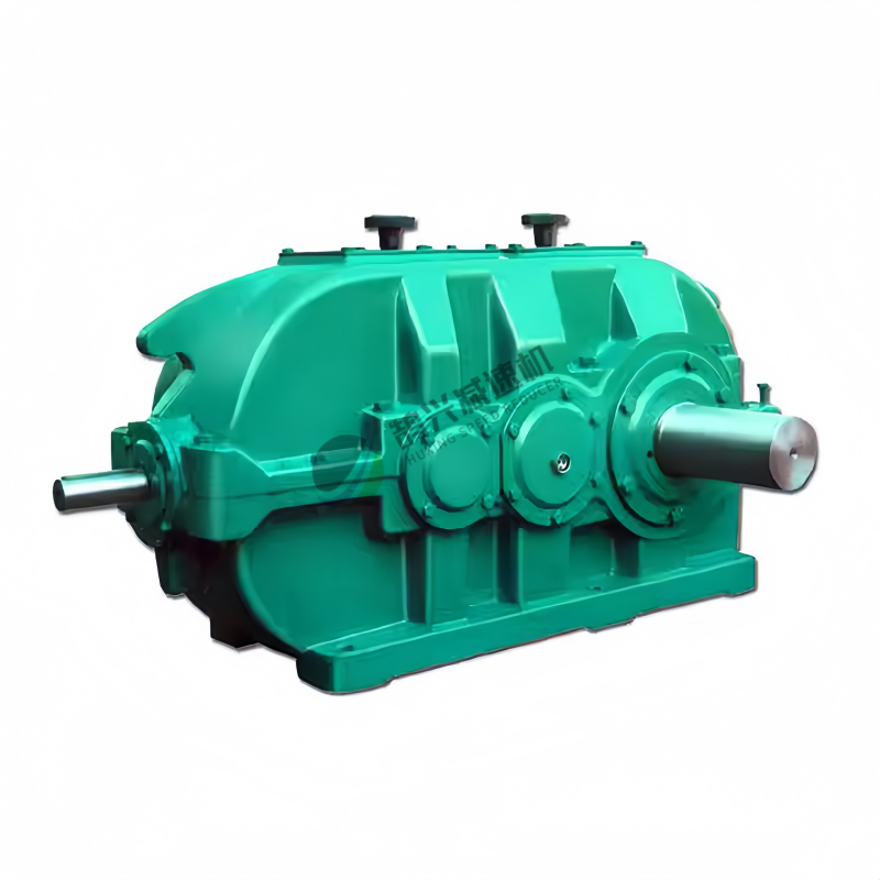 Cylindrical bevel gearbox for material conveying equipment