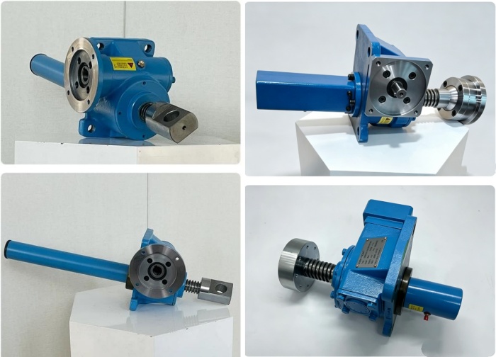 Turbine ball screw elevator. Turbine ball screw elevator.