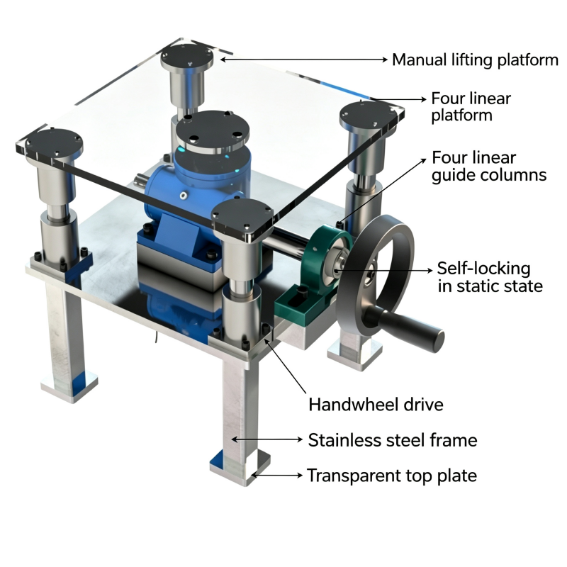 Manual worm gear screw jack