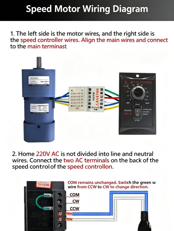 micro AC gear motor