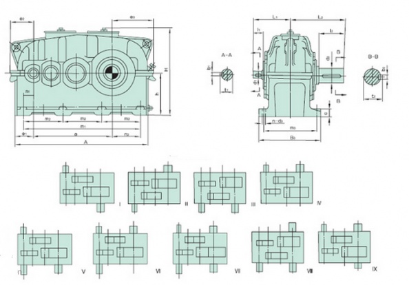 ZDY hard tooth bevel gear reducer